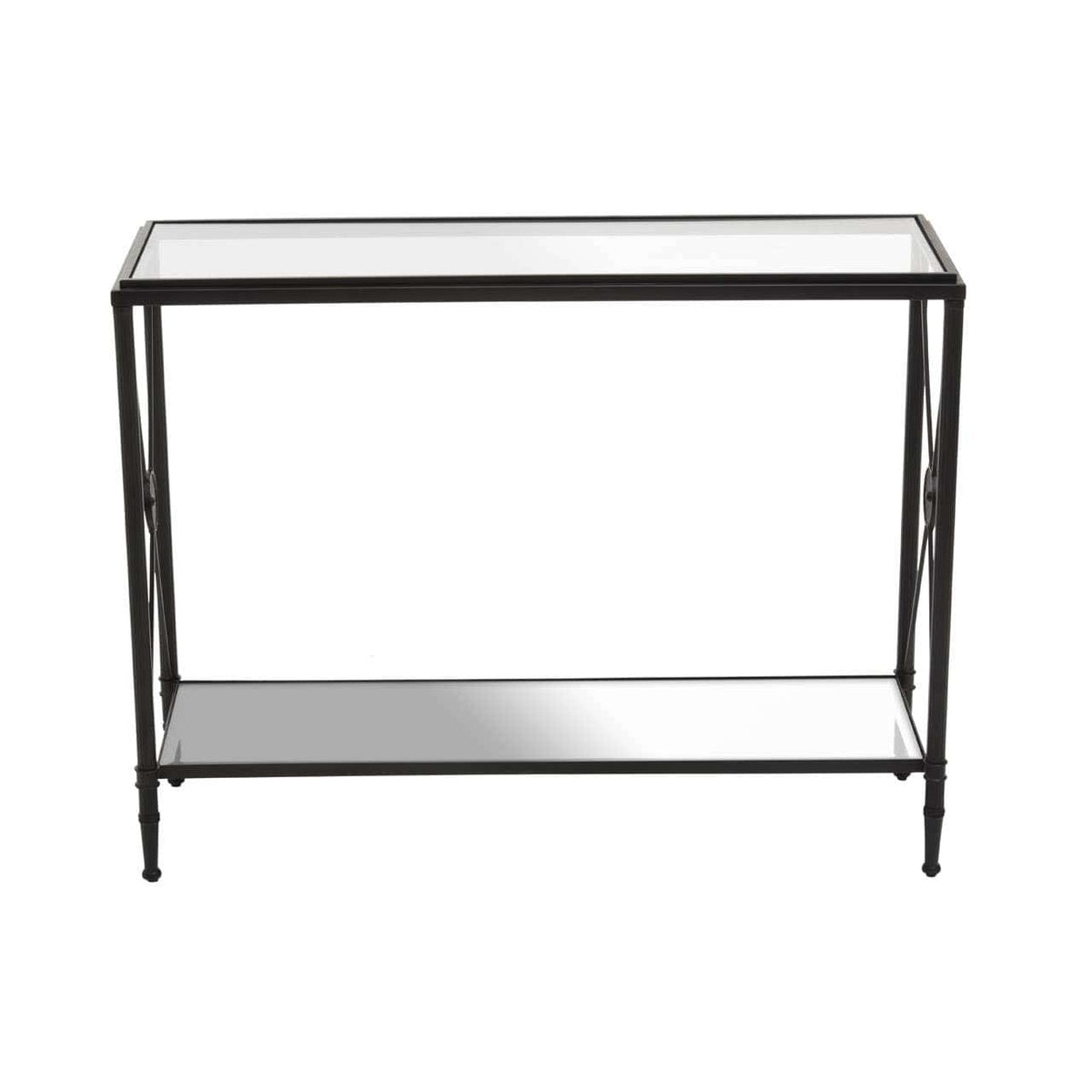 Axis Console Table With Black Finish Frame.