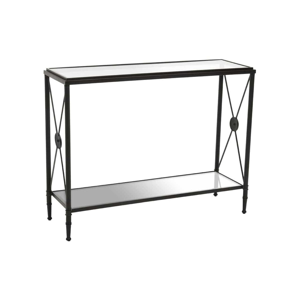 Axis Console Table With Black Finish Frame.
