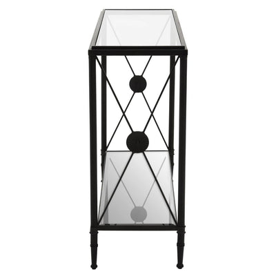 Noosa & Co. Living Axis Console Table With Black Finish Frame House of Isabella UK