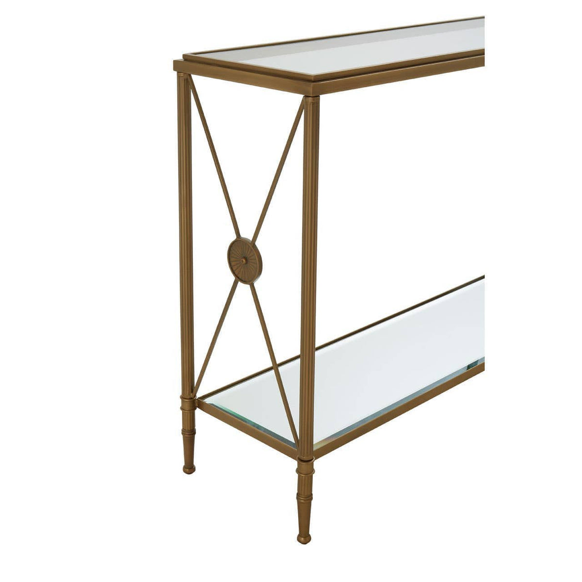 Noosa & Co. Living Axis Console Table With Gold Finish Frame House of Isabella UK