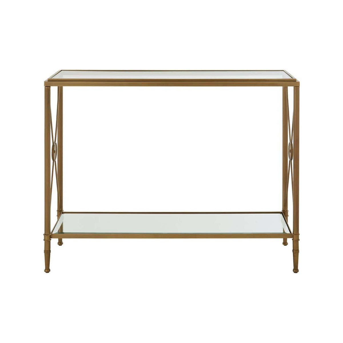 Noosa & Co. Living Axis Console Table With Gold Finish Frame House of Isabella UK