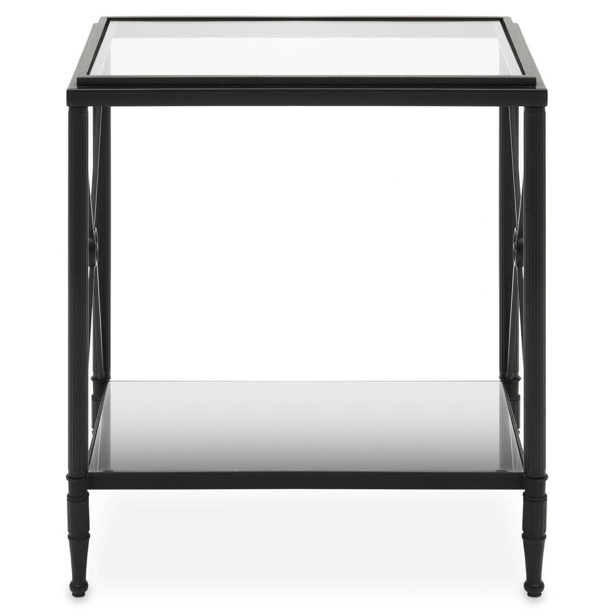 Axis Rectangular Black Finish Side Table.