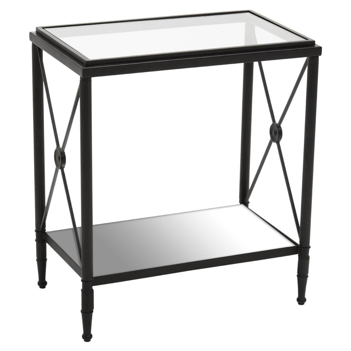 Axis Rectangular Black Finish Side Table.