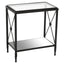 Axis Rectangular Black Finish Side Table.