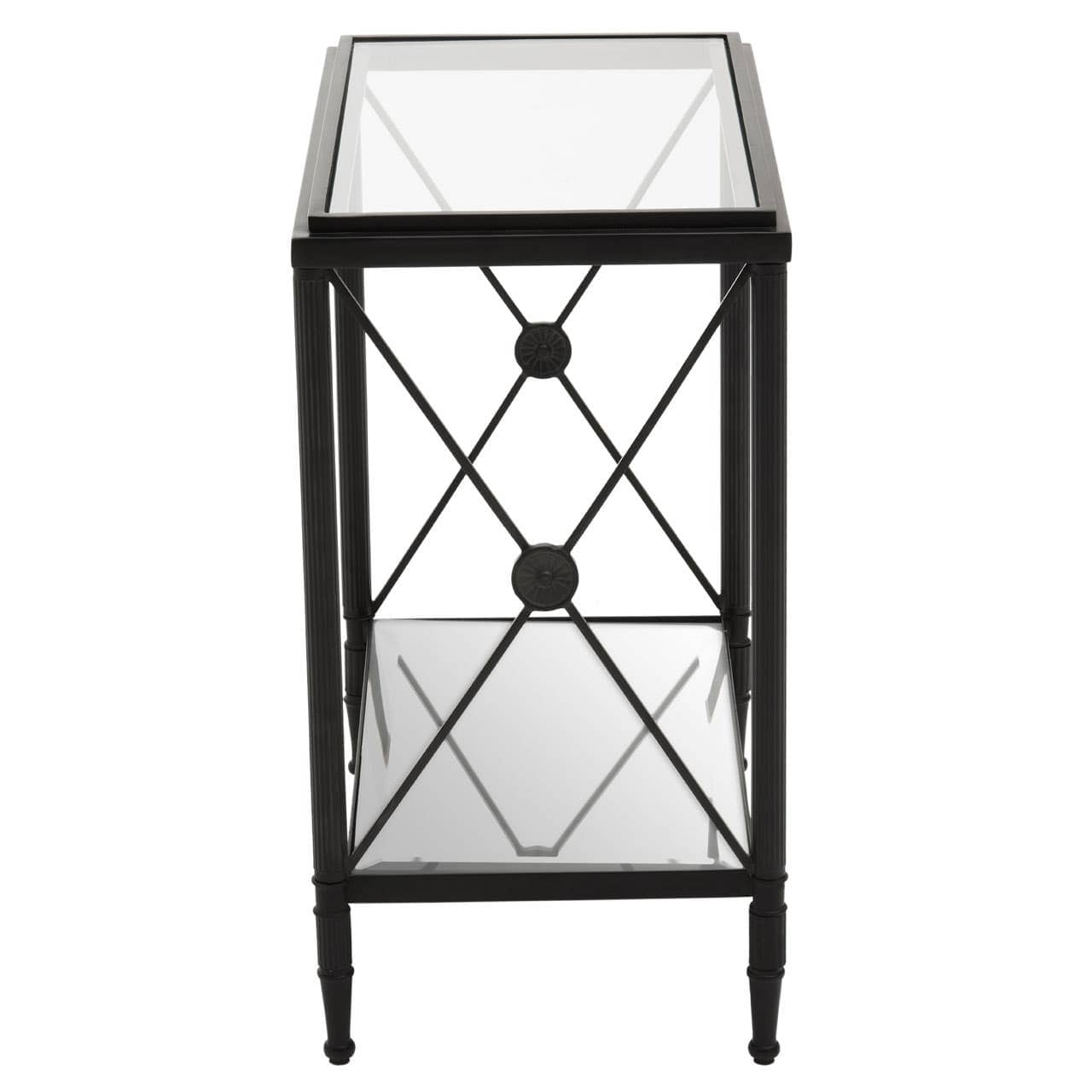 Noosa & Co. Living Axis Rectangular Black Finish Side Table House of Isabella UK