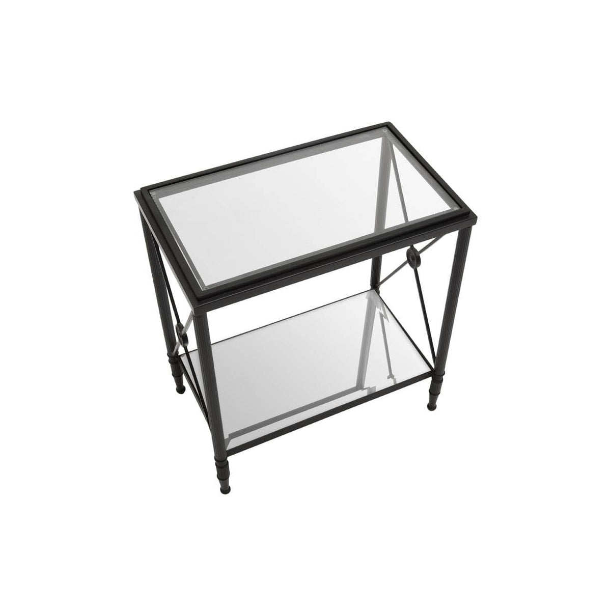 Axis Rectangular Black Finish Side Table.