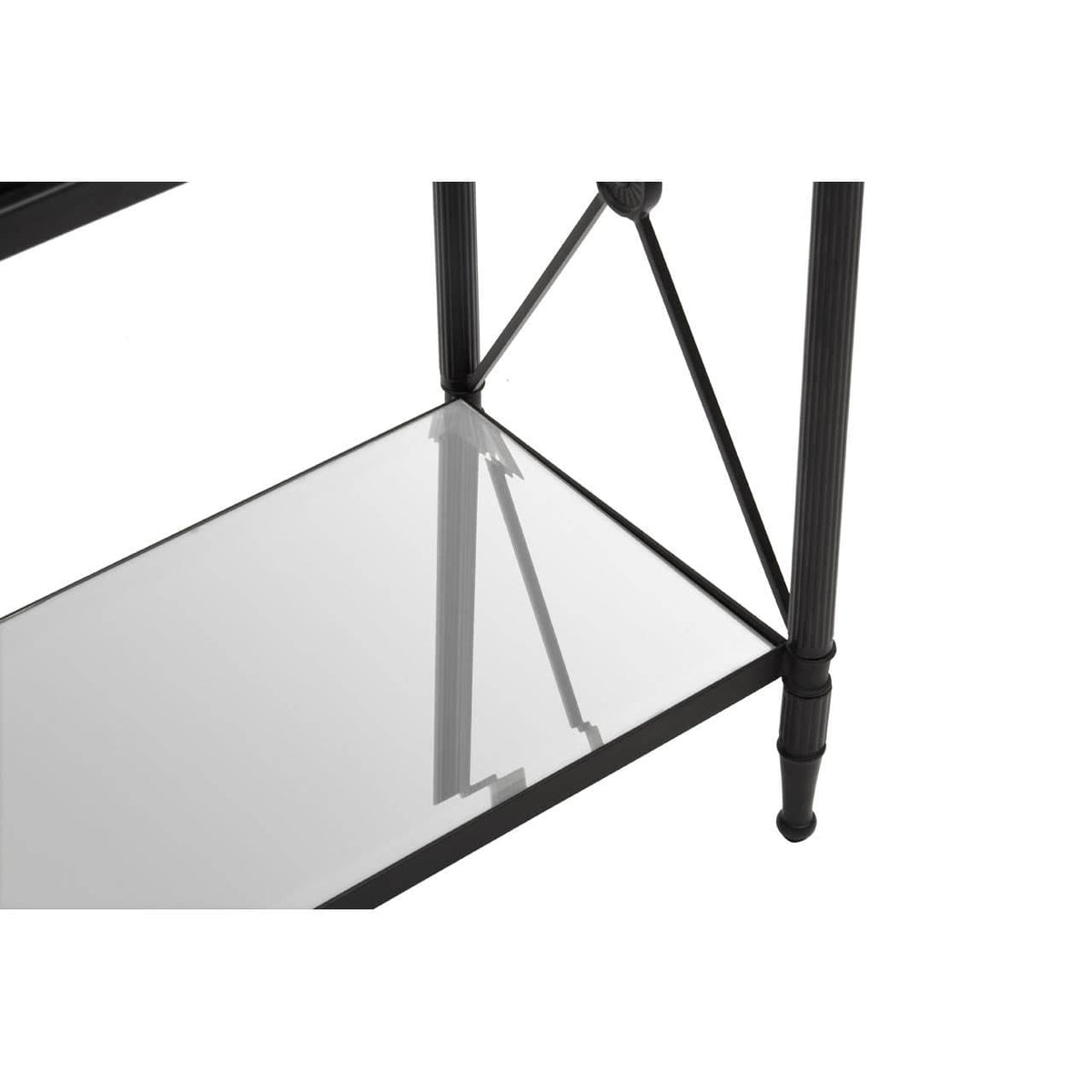 Axis Rectangular Black Finish Side Table.
