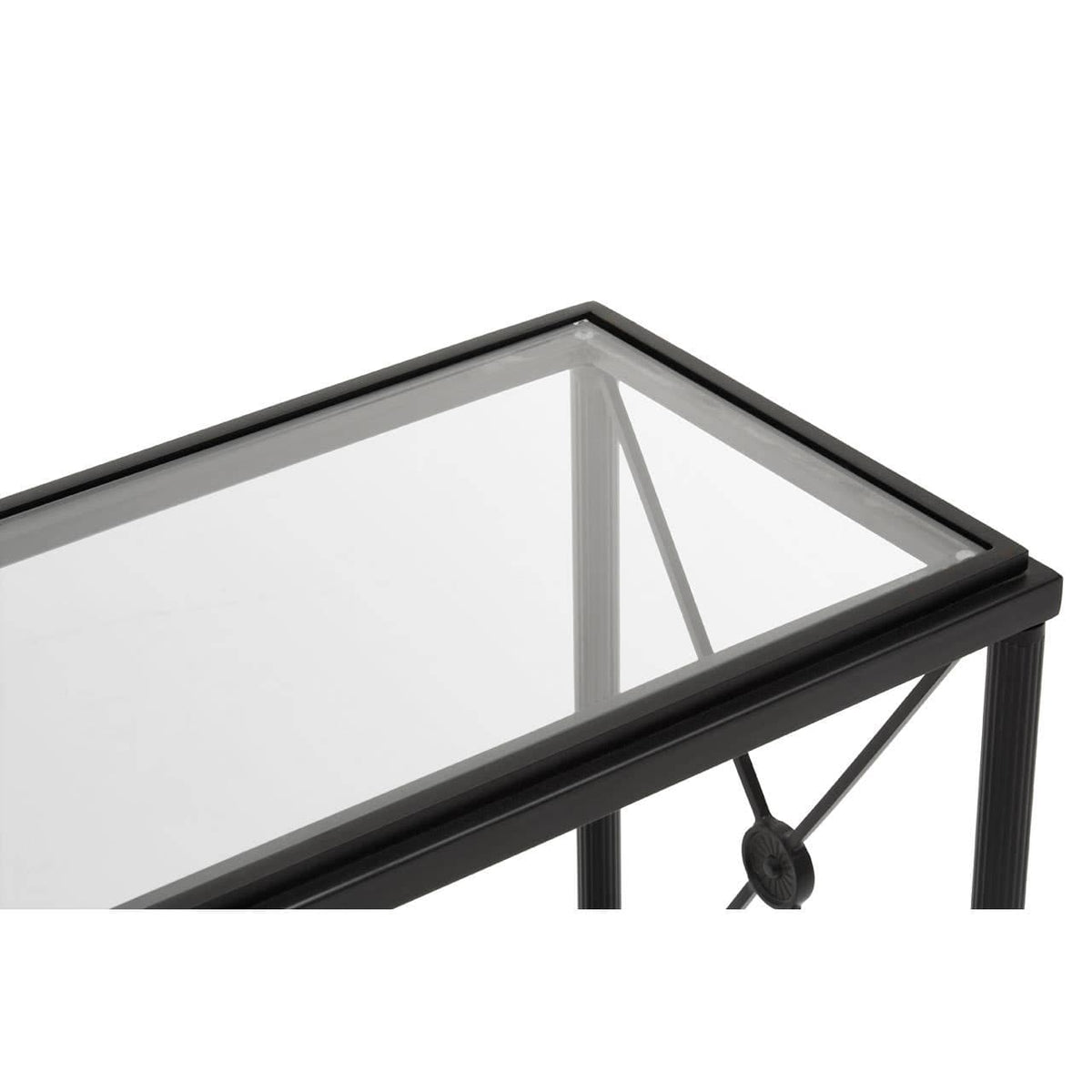 Axis Rectangular Black Finish Side Table.