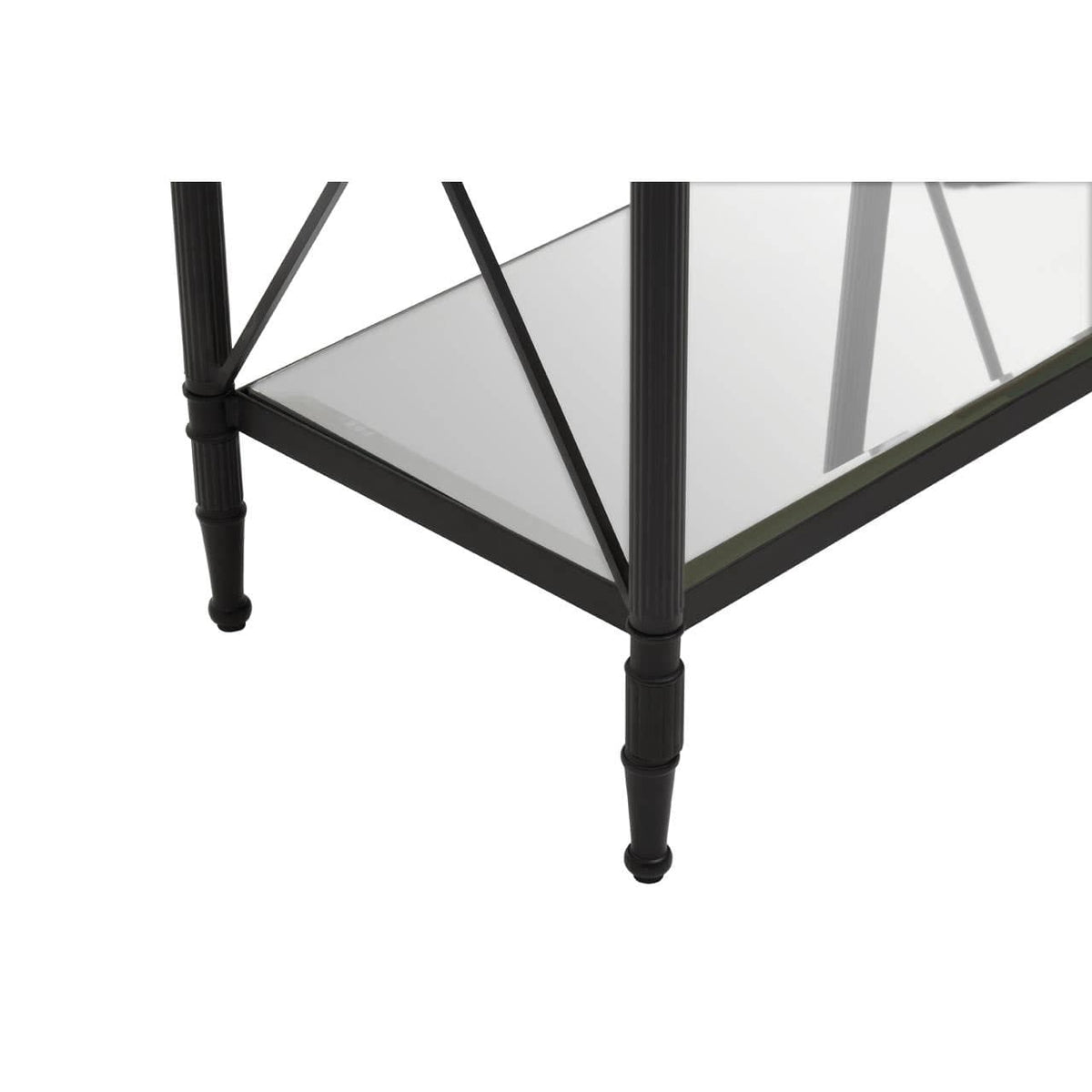 Axis Rectangular Black Finish Side Table.