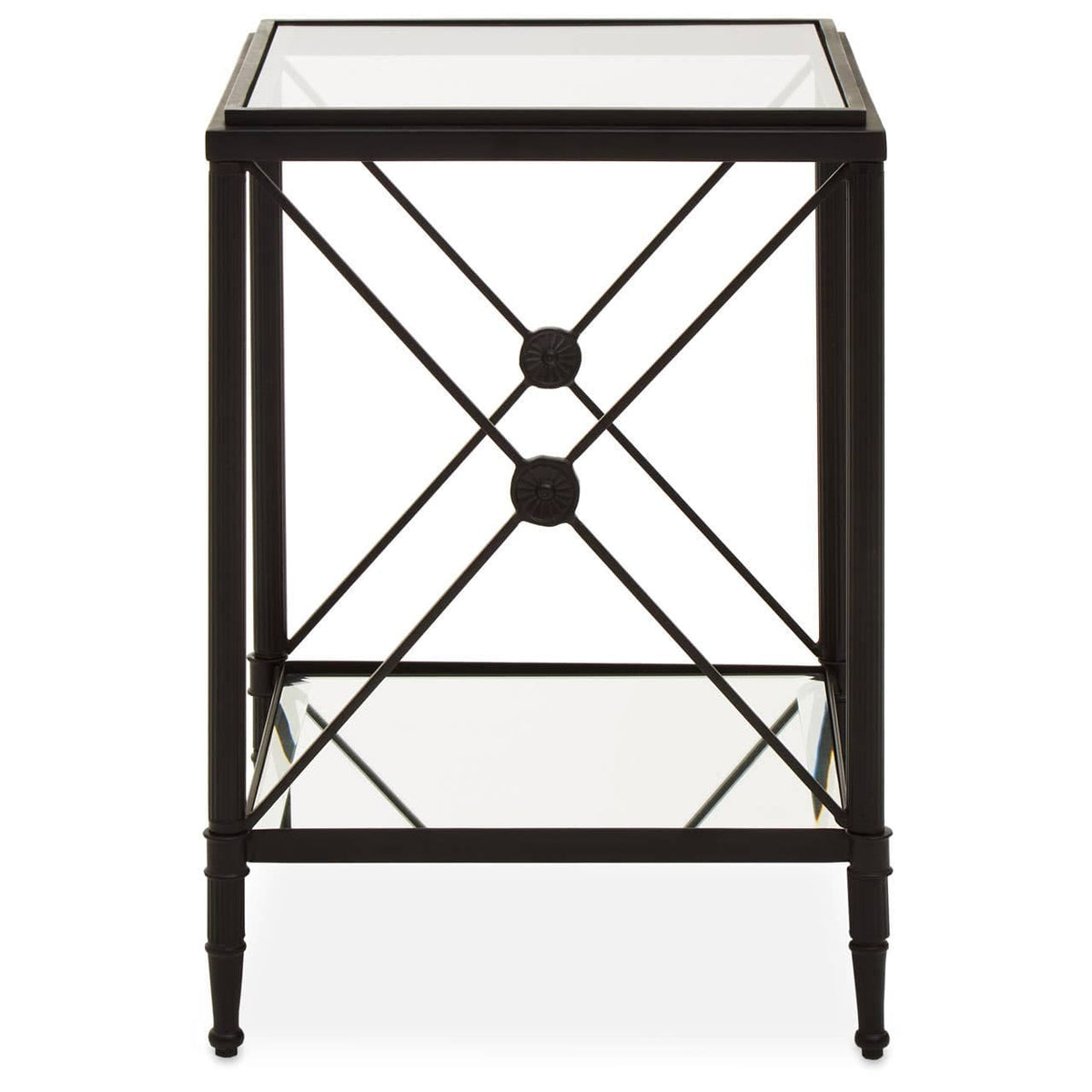 Axis Square Black Finish Side Table.