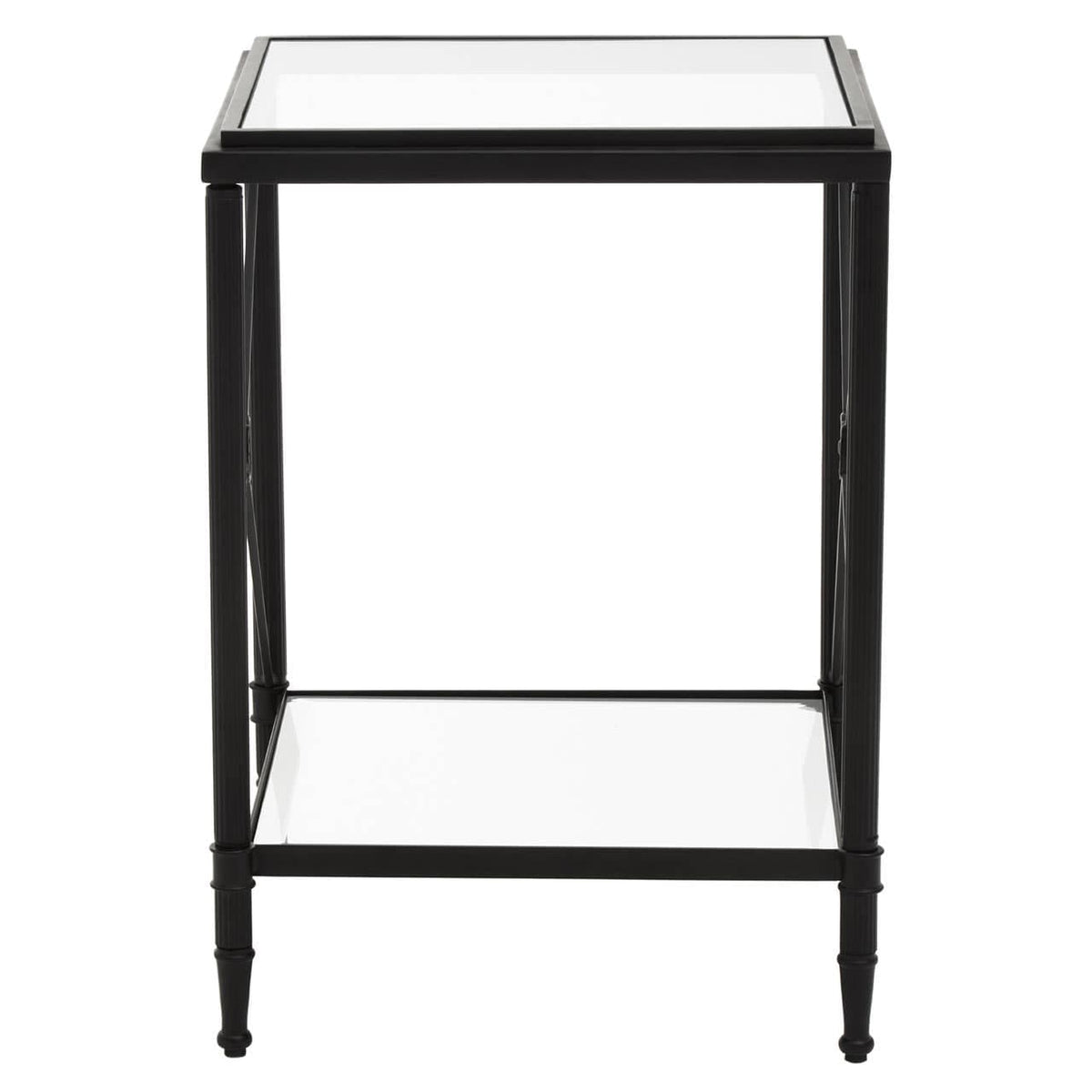 Axis Square Black Finish Side Table.