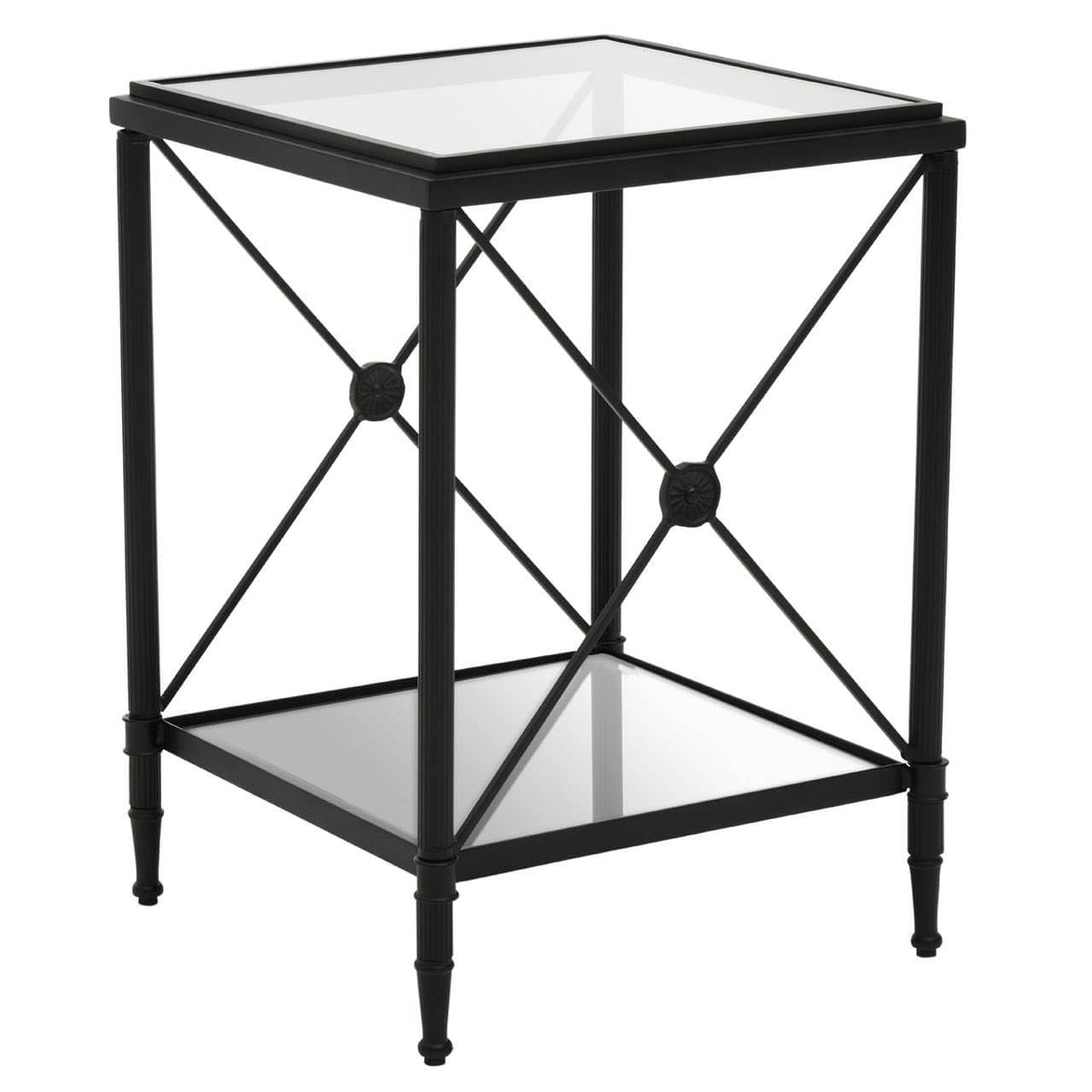 Axis Square Black Finish Side Table.
