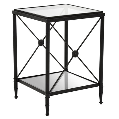 Noosa & Co. Living Axis Square Black Finish Side Table House of Isabella UK