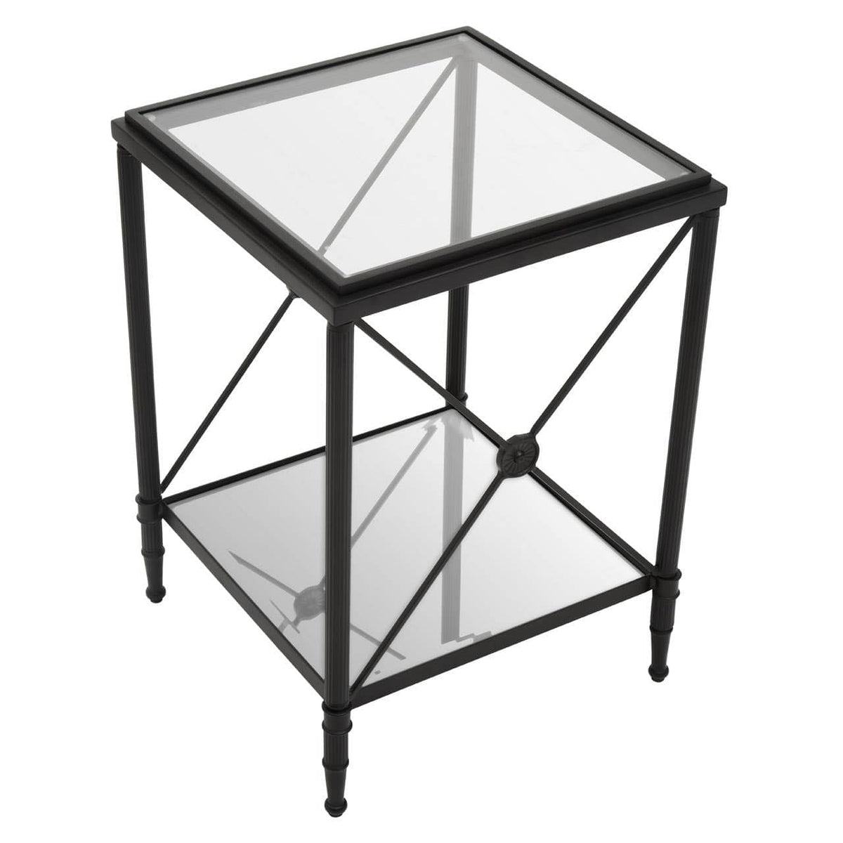 Axis Square Black Finish Side Table.