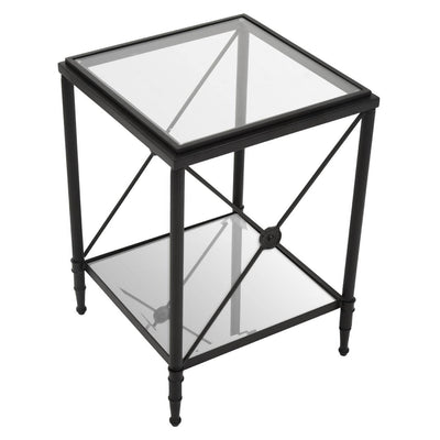 Noosa & Co. Living Axis Square Black Finish Side Table House of Isabella UK