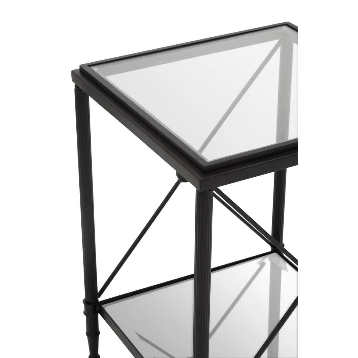 Axis Square Black Finish Side Table.