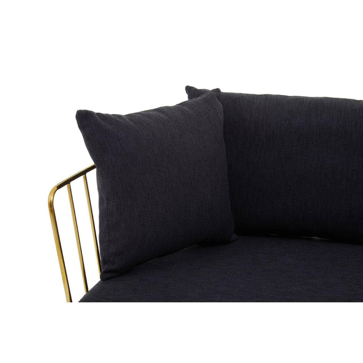 Azalea Two Seat Black Fabric Sofa.