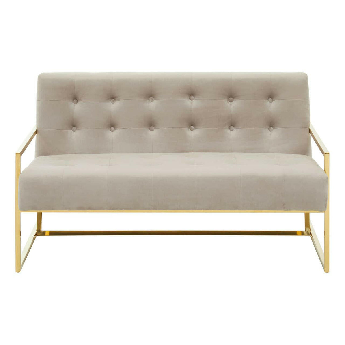 Azalea Two Seat Mink Velvet Sofa.