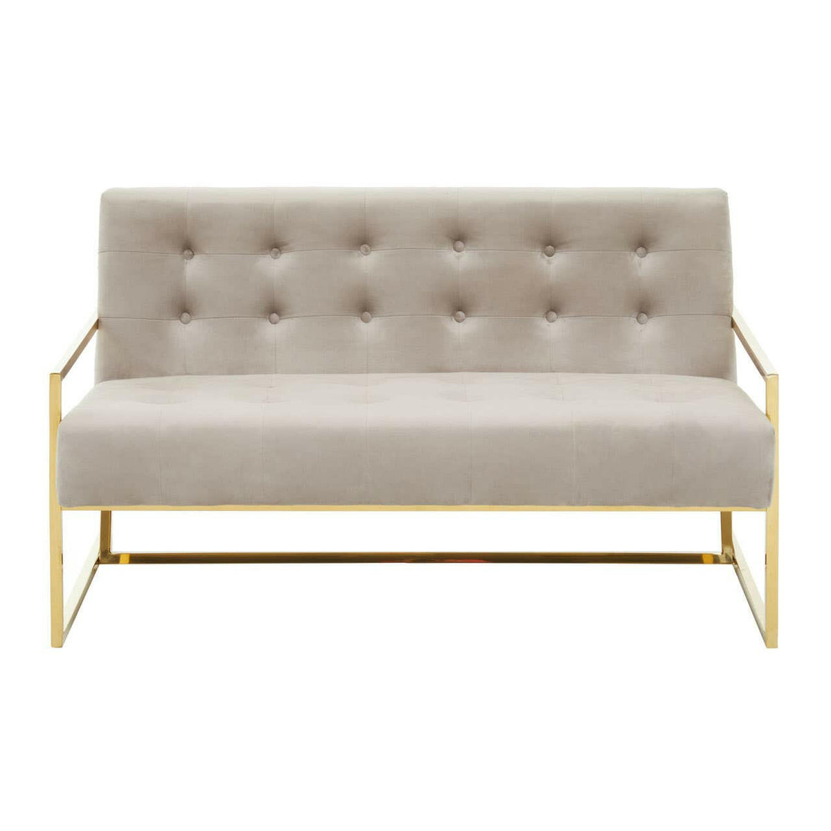Azalea Two Seat Mink Velvet Sofa.