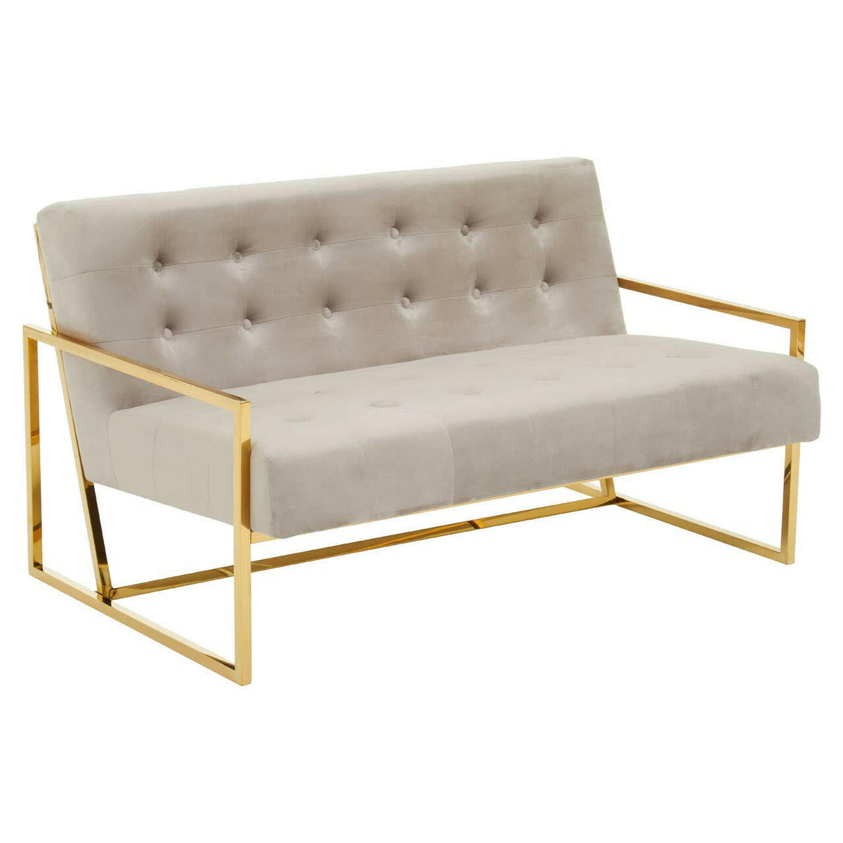 Azalea Two Seat Mink Velvet Sofa.