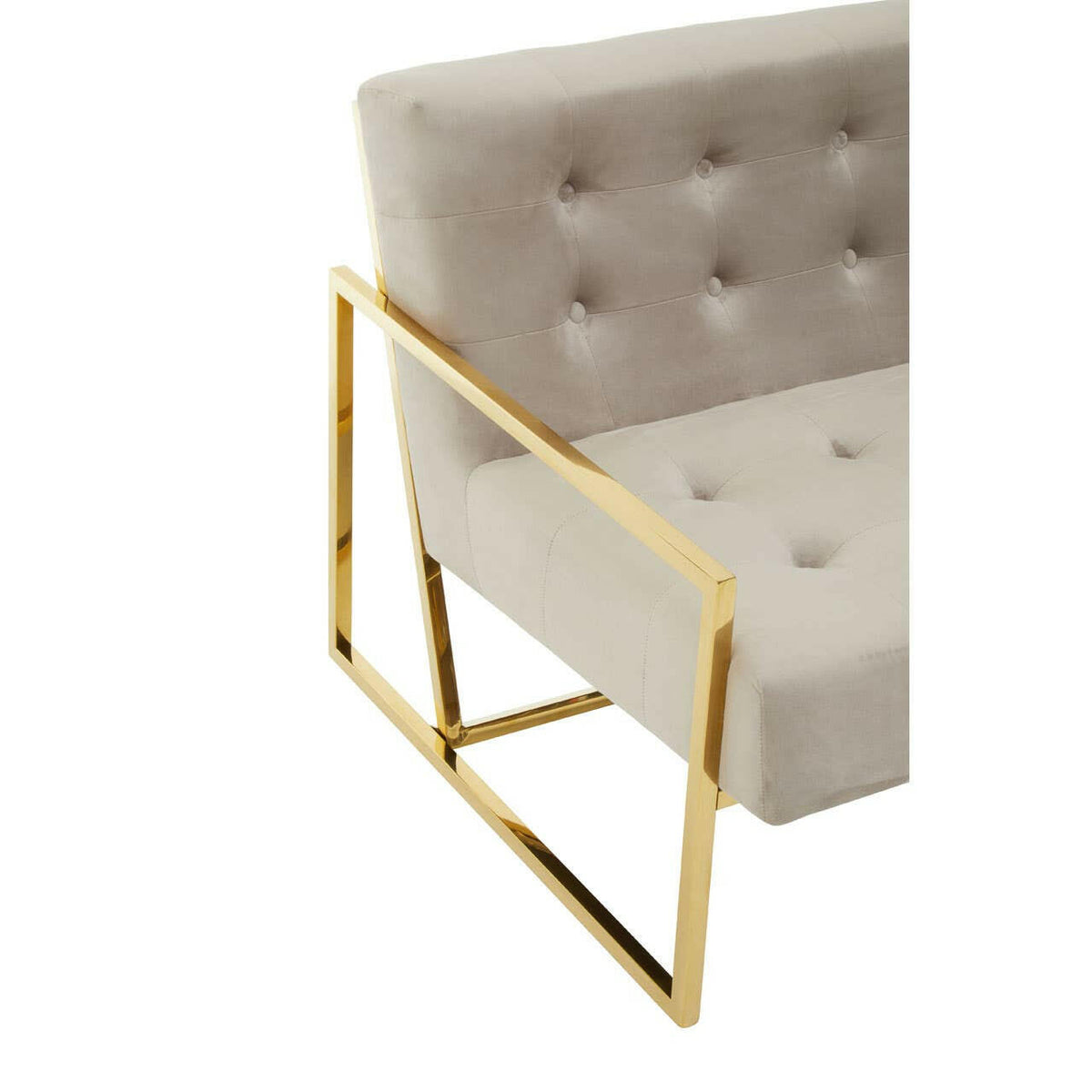 Azalea Two Seat Mink Velvet Sofa.