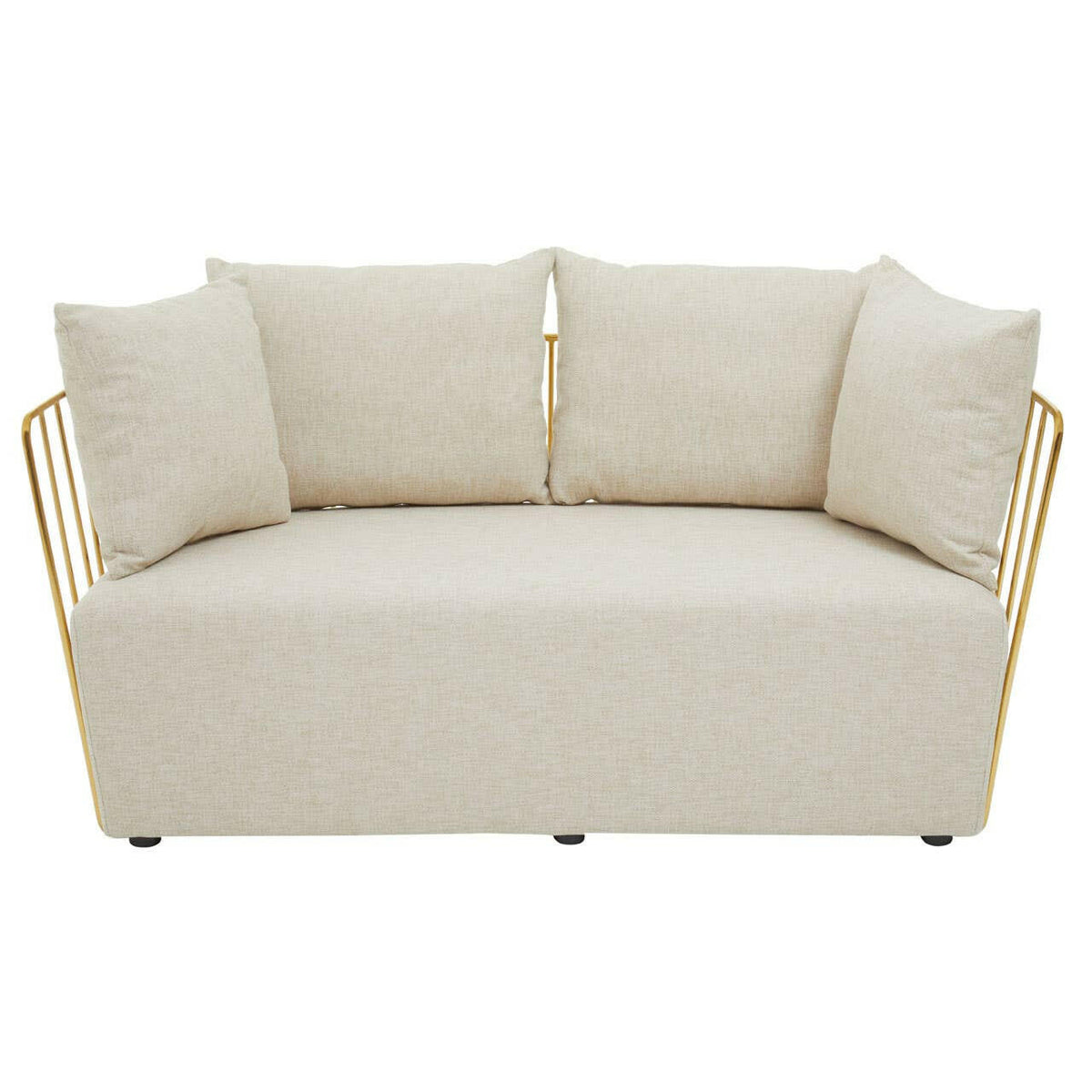 Azalea Two Seat Natural Fabric Sofa.