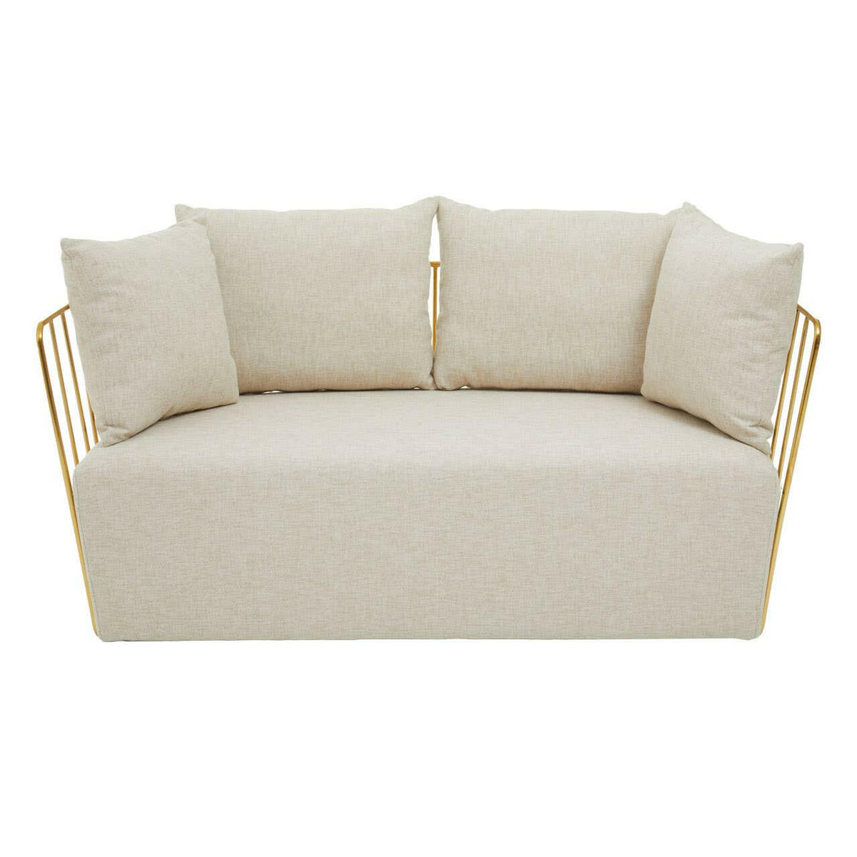 Azalea Two Seat Natural Fabric Sofa.