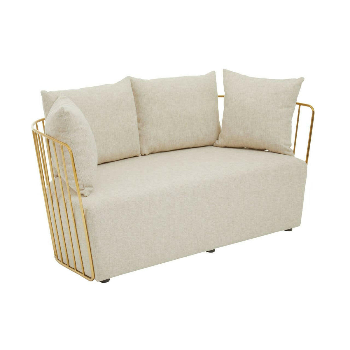 Azalea Two Seat Natural Fabric Sofa.