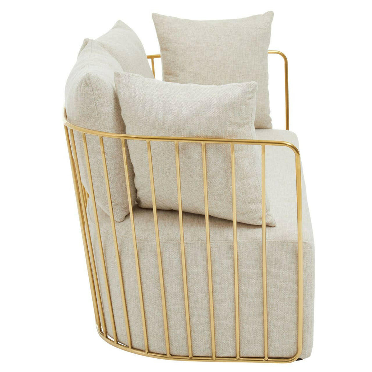 Azalea Two Seat Natural Fabric Sofa.