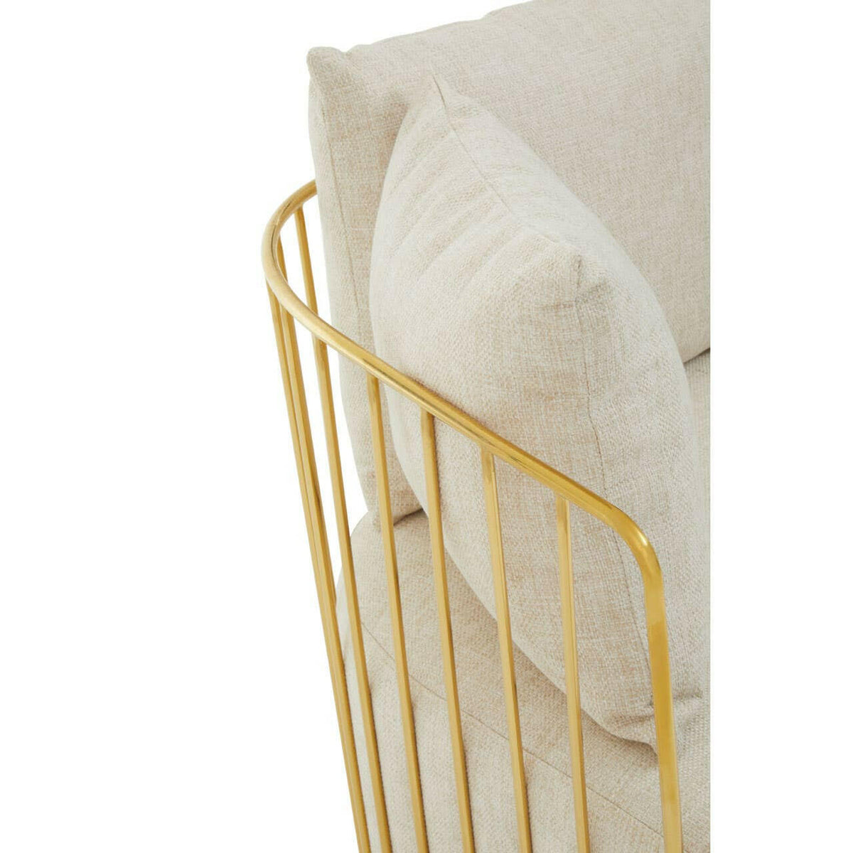 Azalea Two Seat Natural Fabric Sofa.