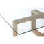 Noosa & Co. Living Barton Glass Coffee Table with Wood Effect Legs House of Isabella UK