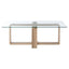 Noosa & Co. Living Barton Glass Coffee Table with Wood Effect Legs House of Isabella UK
