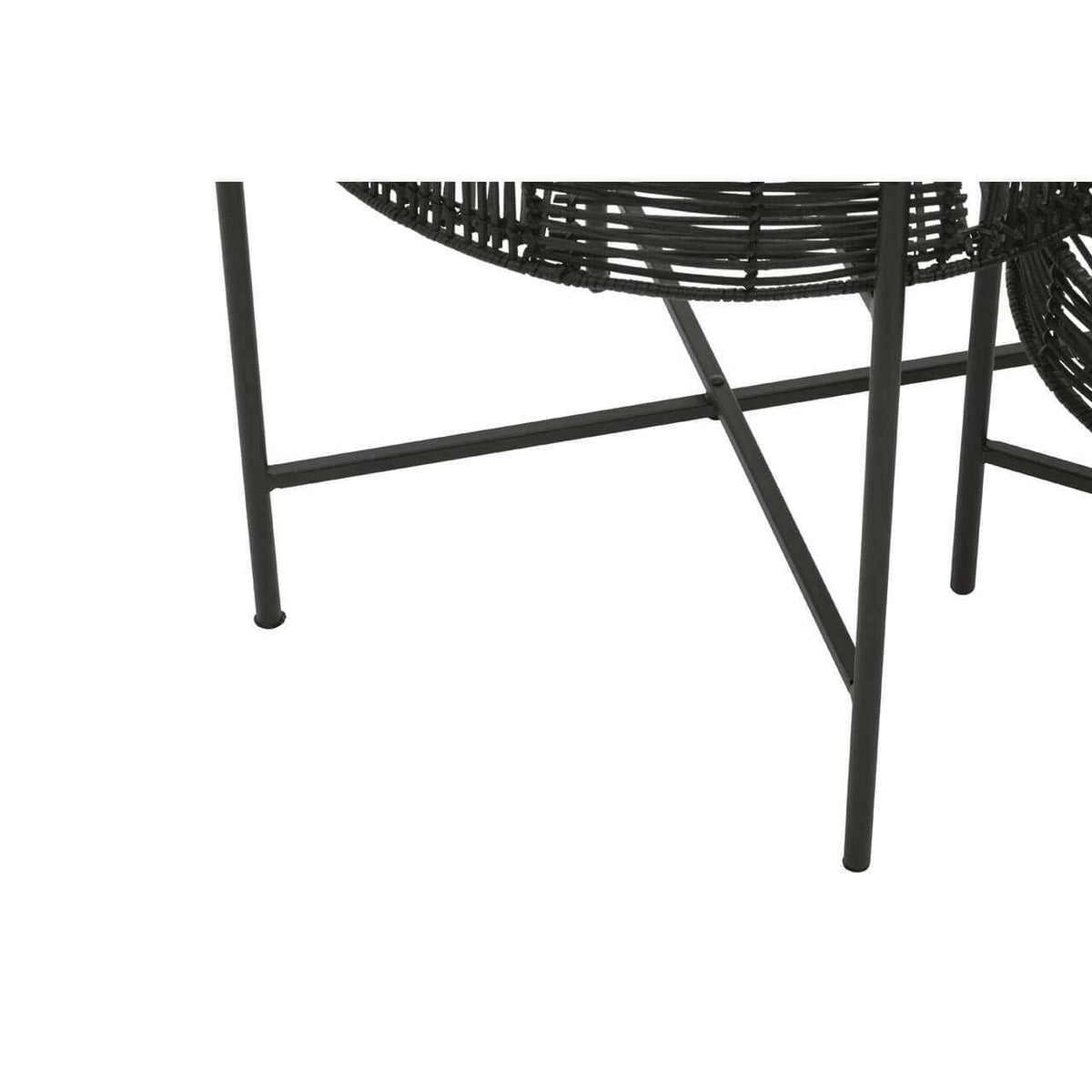 Batu Set Of 2 Black Rattan Side Tables.