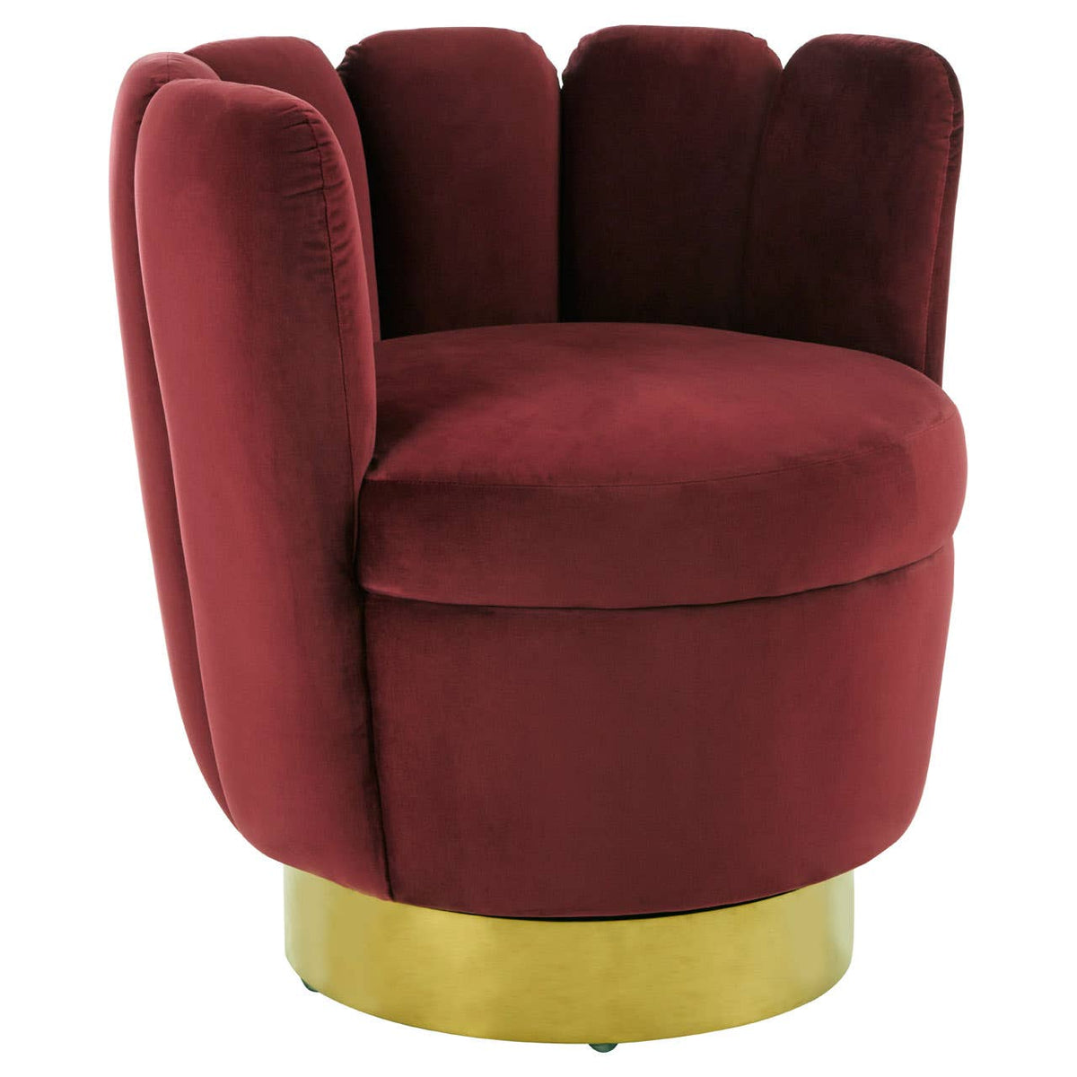 Beauly Wine Velvet Chair.