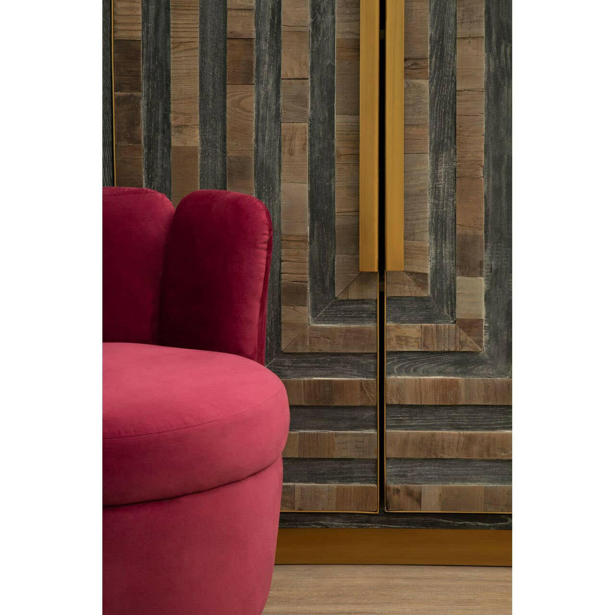 Beauly Wine Velvet Chair.