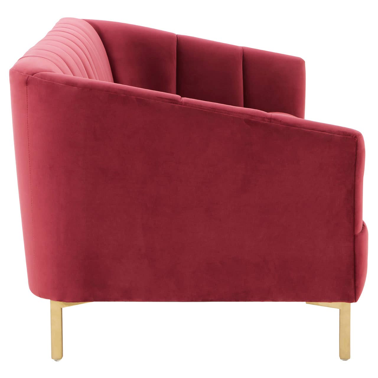 Noosa & Co. Living Bella 3 Seat Wine Velvet Sofa House of Isabella UK