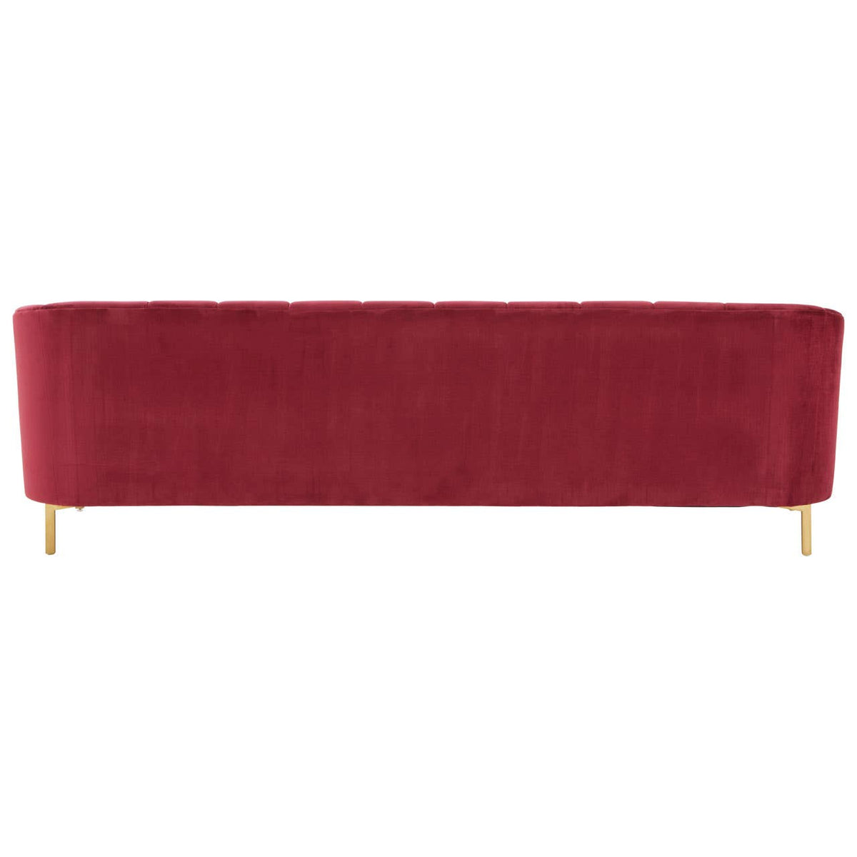 Bella 3 Seat Wine Velvet Sofa.