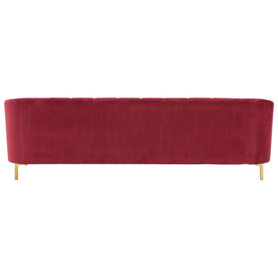 Noosa & Co. Living Bella 3 Seat Wine Velvet Sofa House of Isabella UK