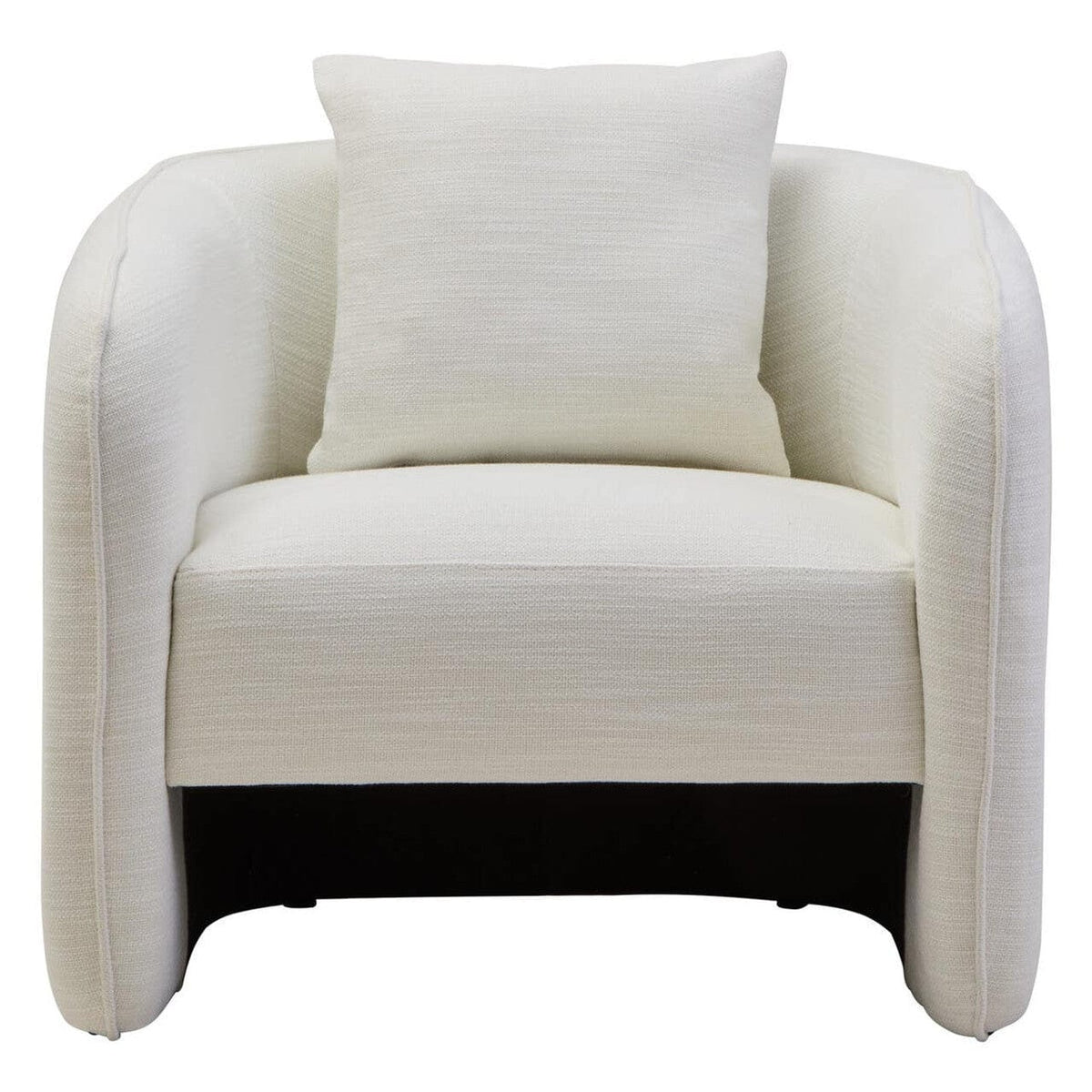 Noosa & Co. Living Bilani Cream Linen Effect Curved Chair House of Isabella UK