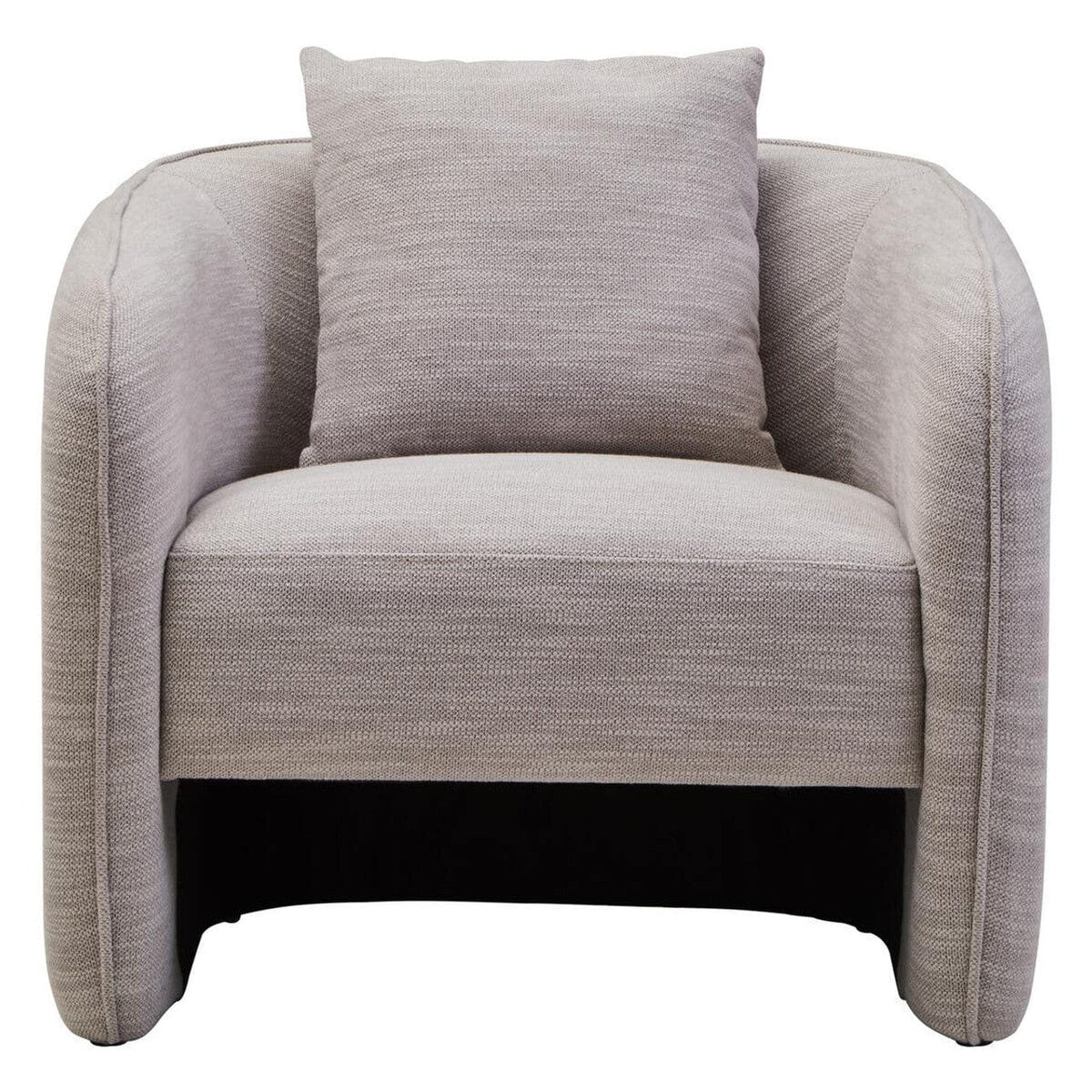 Noosa & Co. Living Bilani Grey Linen Effect Curved Chair House of Isabella UK