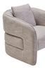 Noosa & Co. Living Bilani Grey Linen Effect Curved Chair House of Isabella UK