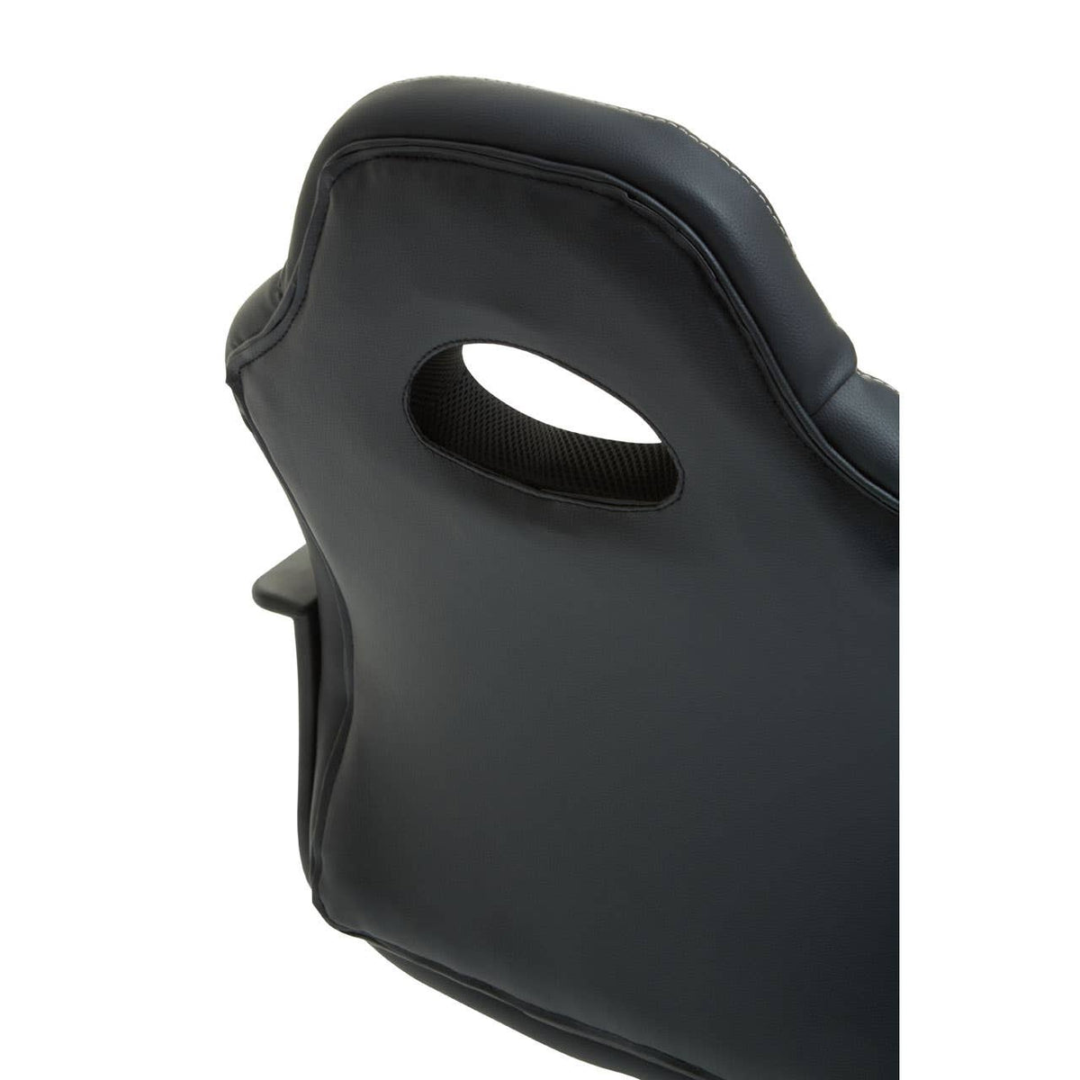 Black And Blue Pu Home Office Chair.