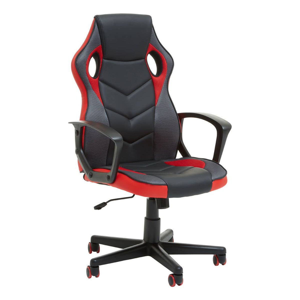 Black And Red Pu Home Office Chair.