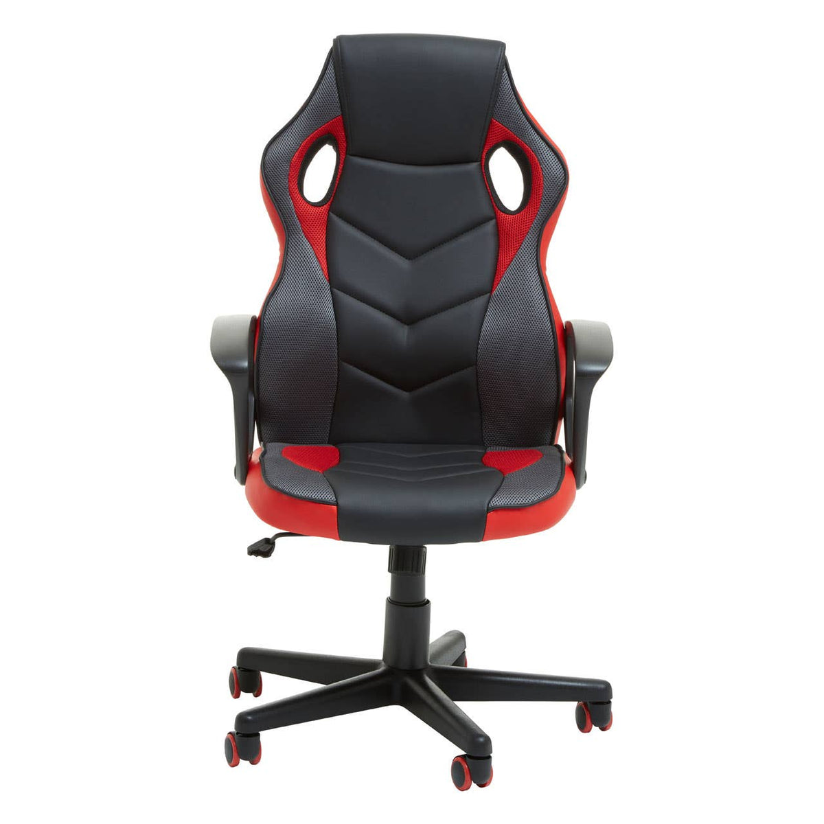 Black And Red Pu Home Office Chair.