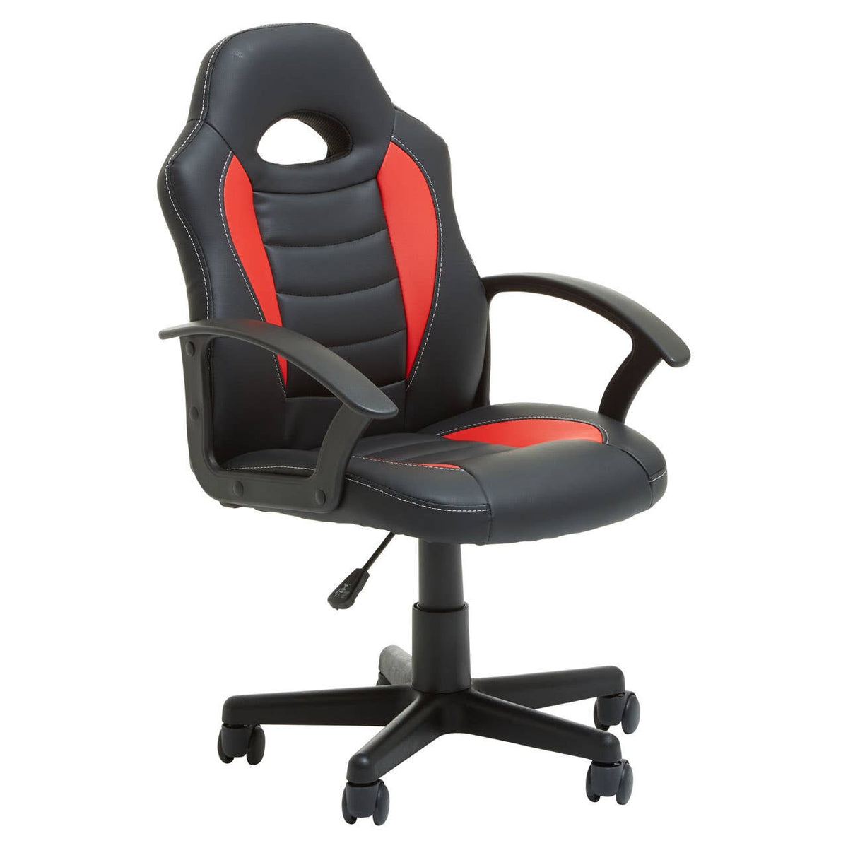 Black And Red Pu Home Office Chair.