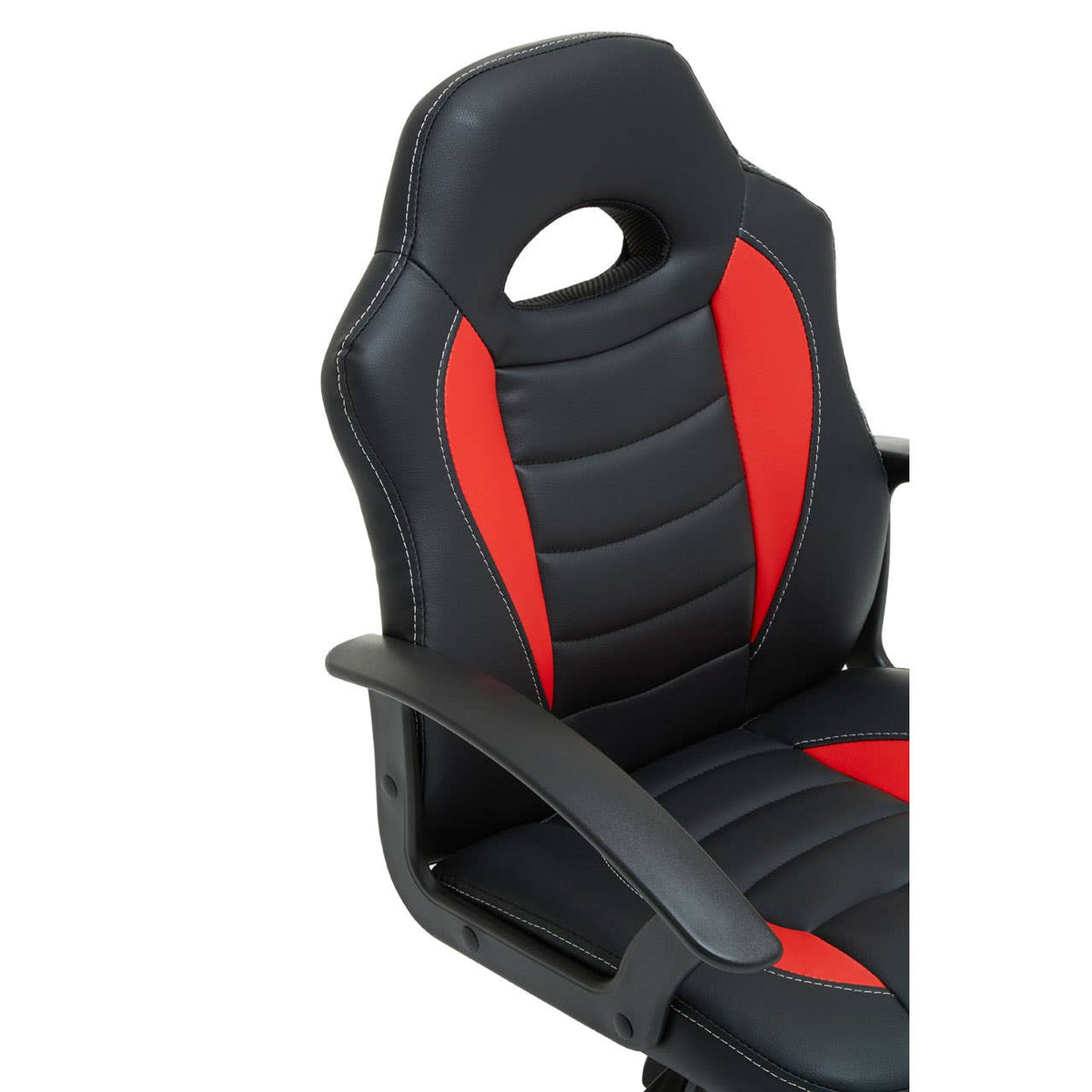 Black And Red Pu Home Office Chair.
