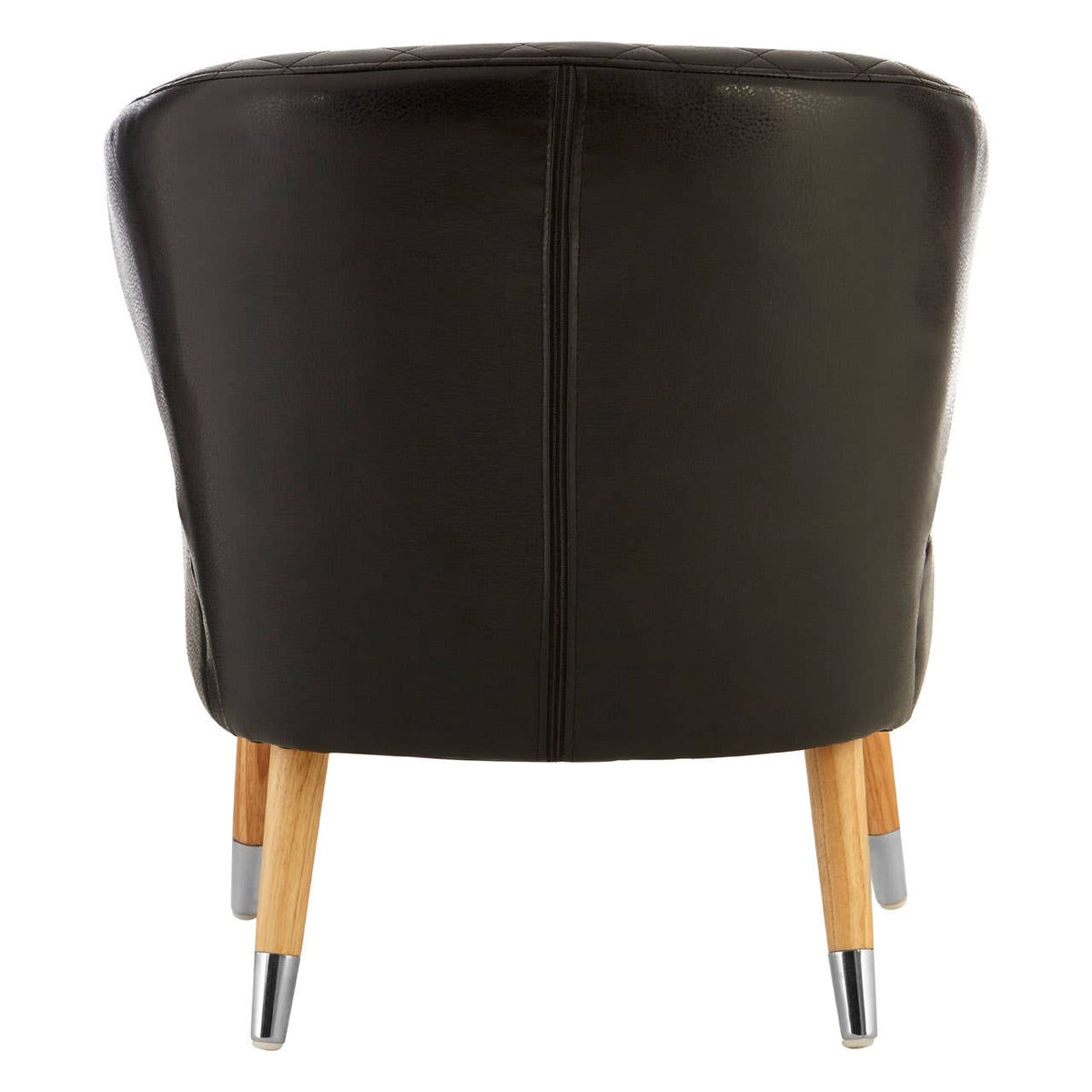 Black Faux Leather Wingback Armchair.