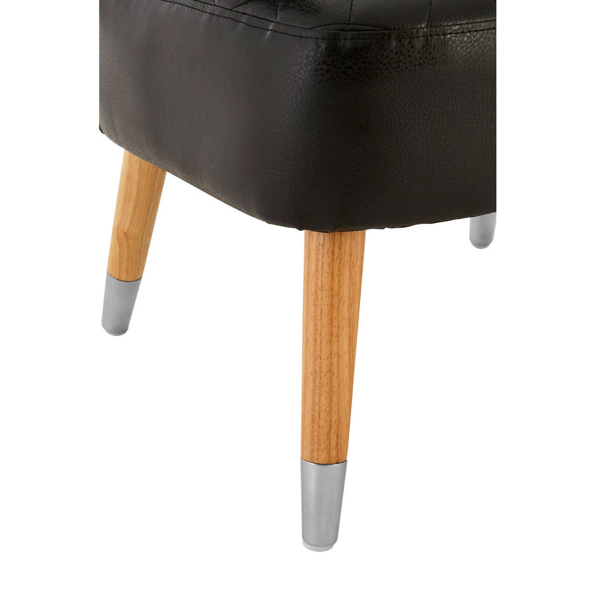 Black Faux Leather Wingback Armchair.