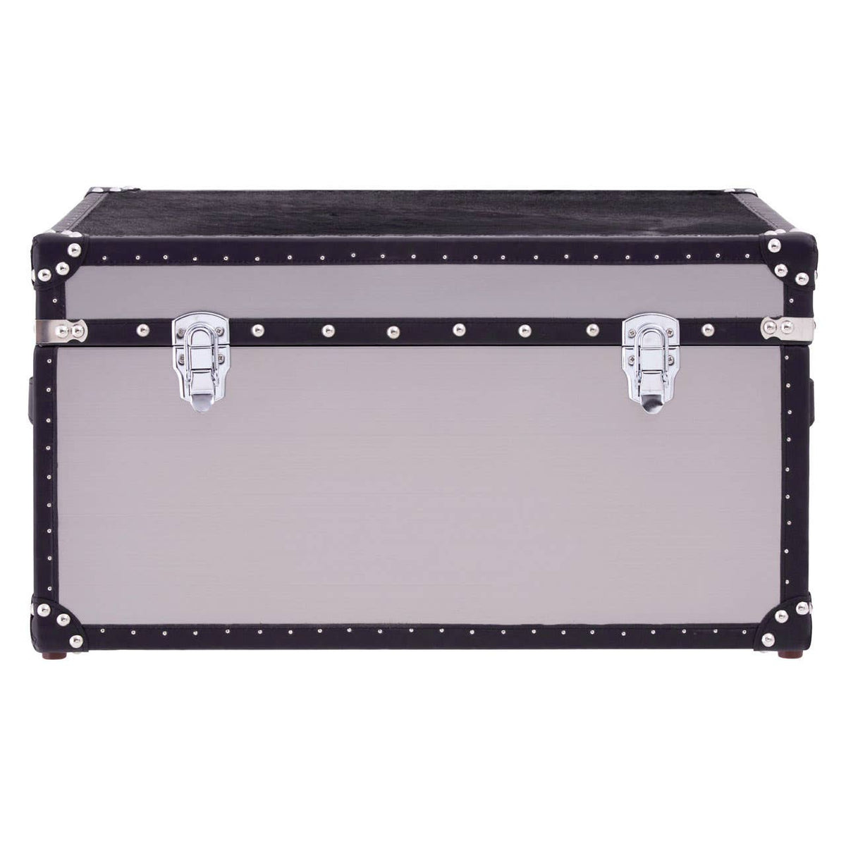 Black/White Genuine Cowhide Storage Trunk.