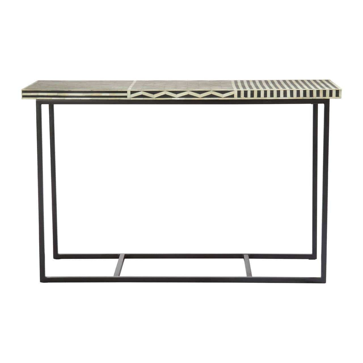 Noosa & Co. Living Boho Mango Wood with Bone Inlay Console Table House of Isabella UK